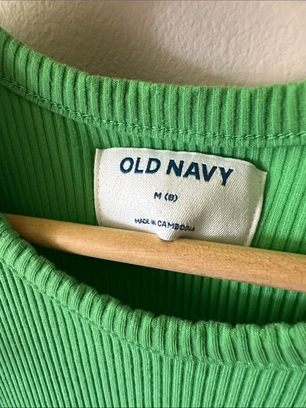 Old Navy Bright Green Flutter Sleeve Ribbed Dress Girls Size M